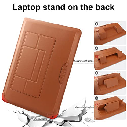 HoYiXi 13 Inch Laptop Sleeve Case Bag Compatible with MacBook Neo 2026/MacBook Air 13 M1 M2 2022-2018/MacBook Pro 13 M2 2022-2016/Surface Pro 8 2021/Surface Go 3 13-13.6'' Dell HP ASUS Acer PC, Brown - color: Brown, size: 13-13.3 in