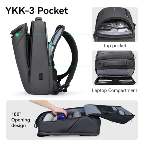 MARK RYDEN Business Backpack for Men, Waterproof High Tech Backpack with Sport Car Shape Design and USB Charging Port, Travel Laptop Backpack Fits 17.3 Inch Notebook | Waterproof Tech Backpack with USB Charging Port, Professional Work Backpack for Travel,
