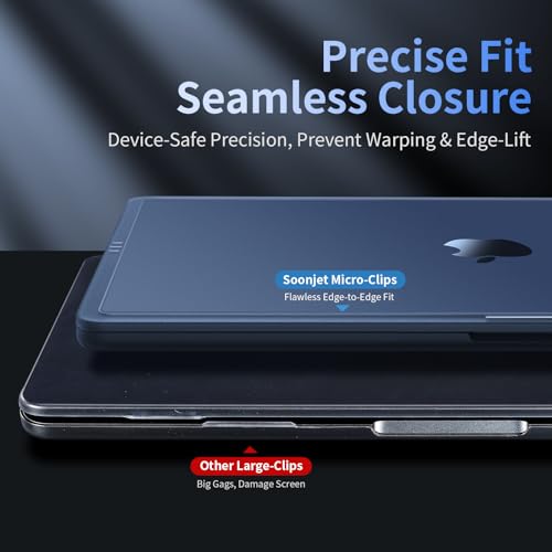 Soonjet for MacBook Air 15 inch Case M5 M4 M3 M2 2026-2023 | Anti Crack Upgrade | Clear Protective Hard Shell Laptop Cover | Matte Midnight - color: Matte Midnight