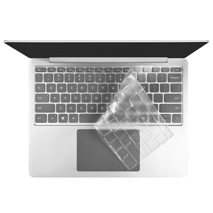 Ultra Thin Transparency Keyboard Cover Protector Skin for 13-Inch 2025 Release Microsoft Surface Laptop Copilot+ PC Snapdragon X Plus, and 12" 2025+ Surface Pro 2-in-1 Laptop/Tablet,US Keyboard