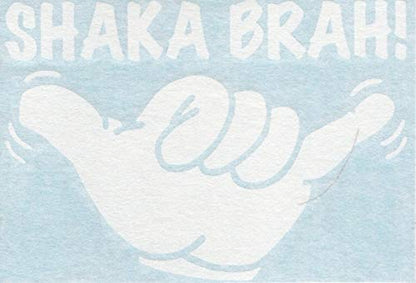 Shaka Brah - Tropical Hawaii Island Beach - Cars Trucks Moped Helmet Hard Hat Auto Automotive Craft Laptop Vinyl Decal Store Window Wall Sticker 05032