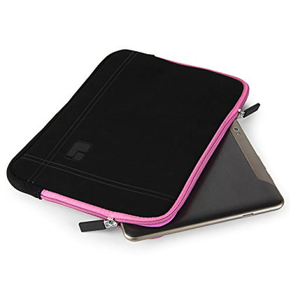 13 Inch Laptop Sleeve Neoprene Padded Case for Work and Commute - Pink - color: Pink