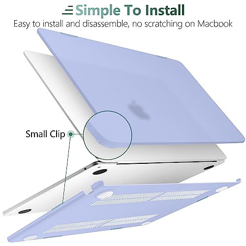 DONGKE Compatible with MacBook Air 13 inch Case M5 M4 M3 M2 2026 2025 2024-2022 A3449 A3240 A3113 A2681, Plastic Hard Shell & Keyboard Cover for MacBook Air 13.6 inch, Matte Serria Blue - color: Matte Serria Blue