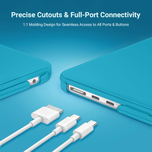 MOSISO Compatible with MacBook Air 15 inch Case M5 2026 M4 M3 M2 2025-2023 | A3448 A3241 A3114 A2941, Scratch-Resistant Protective Hard Shell Case&Keyboard Cover&ScreenFilm&Pouch, Aqua Blue - color: Aqua Blue