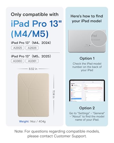 MOFT Dynamic Folio Tablet Stand for Desk Compatible with iPad Pro 13-inch (M5 2025/M4 2024), Slim Magnetic Tablet Holder Case with 20+ Viewing Angles, Beach White x Terracotta - color: Beach White x Terracotta, size: iPad Pro 13"(M5 2025/M4 2024)