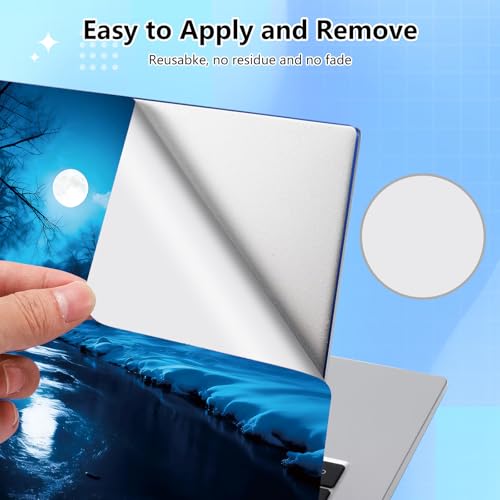 Universal Laptop Skin Sticker Decal for 11.6”12" 13" 13.3" 14" 15" 15.4" 15.6" Reusable Waterproof Scratch-Scratch Resistant Protective Vinyl Laptop Notebook Skin Stickers - Blue Forest Moon - color: Blue Forest Moon