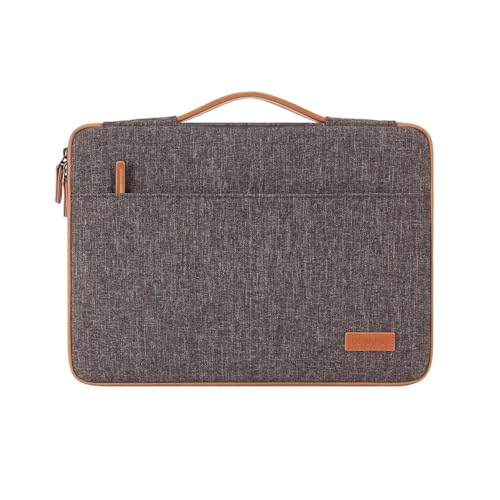 Bussiness 15.6”,17“ Inch Laptop Sleeve Case Briefcase Water-Resistant Bag Portable Carrying Protector with Handle Briefcase - color: Brown, size: 17-inch
