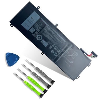V0GMT Laptop Battery Replacement for Dell G7 17 7700 Gaming Series 4K1VM W62W6 XYCW0 9TM7D NYD3W NCC3D TJDRR 0W62W6 0XYCW0 09TM7D 0NYD3W 0NCC3D 4KIVM 0TJDRR VOGMT GPM03 5XJ28 5D91C 56Wh - size: 11.24*3.57*0.27 inch V0GMT