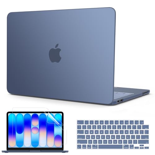 B BELK for MacBook Neo Case 13 inch 2026 (Model A3404, A18 Pro), Indigo | Matte Hard Shell Case with Keyboard Cover & Screen Protector for Mac Noe Case, Lightweight, Scratch Resistant, Snap-On Design - color: Indigo