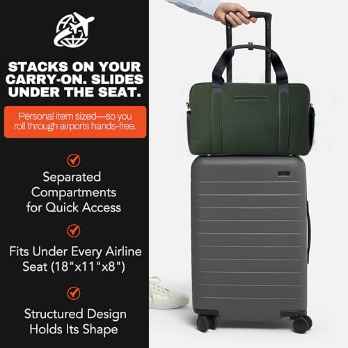 The FTL Lite Mens Gym to Office Bag - 17L Briefcase Gym Bag Hybrid with Shoe Compartment & 16" Laptop Sleeve - Executive Daily Carry & Overnight Duffel for Athletic Business Pros - Abbot Green - color: Abbot Green, style: Lite