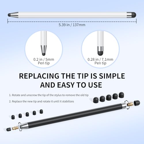 Stylus (10Pcs), Stylus Pen for Touchscreen, High Precision and Sensitivity Stylus Pen for Android Smartphone and Tablets, Compatible with All Capacitive Touch Screen (Klein Blue) - color: klein blue