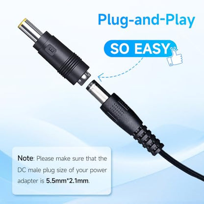 10PCS DC Power Adapter Connector kit with 5.5 x 2.1mm Female Base, 2.5x0.7mm/3.0x1.1mm/3.5x1.35mm/4.0x1.7mm/4.8x1.7mm/5.5x1.7mm/5.5x2.5mm/6.3x3.0mm/6.0x4.4mm/LED Terminal Connector