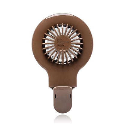 Fangirl by Remi: 2-in-1 Clip on Phone Fan and Selfie Ring Light (Brown) - color: Brown