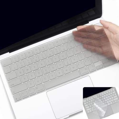 2 Pack Keyboard Cover for 2026 MacBook Neo 13" (Touch ID) & MacBook Pro 14"/16" M5-M1 Pro/Max, M5-M2 & MacBook Air 13"/15" M5-M1, Keyboard Protective Skin US Layout-TPU - color: GreyTPU+TPU