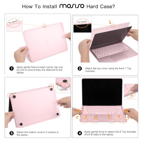 MOSISO Compatible with MacBook Neo Case 13 inch 2026 A3404 A18 Pro Chip | Anti-Cracking Cover Matte Finish Seamlessly Closes Protective Hard Shell Case Cover with TPU Bumper, Blush - color: Blush