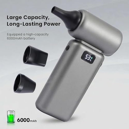 Electric Air Duster – 100000RPM Cordless Violent Fan Blower with 5-Speed Settings, Fast Charging, Brushless Motor, Dust Removal for Car, PC, Keyboard, Home, Outdoor Use