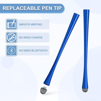 PATIKIL 5 Pcs Slim Waist Stylus Pens for Touch Screens, 2 in 1 High Sensitivity Universal Pen Capacitive Stylus for Phone Tablet Laptop Touch Screen Devices, Blue - color: Blue