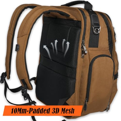 WELKINLAND 24H Business Backpack for Men with Toiletry Bag, 16" Laptop Executive Backpack for Mens, 28L Business Computer Backpacks, Heavy Duty Laptop Backpack, Carry-on Executive Backpacks for Men