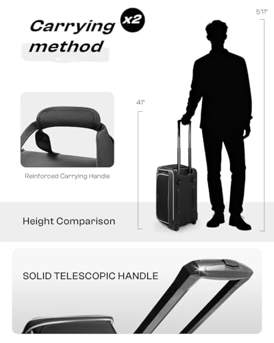 AUROTIER Large Rolling DJ Cable Bag with Wheels, Reinforced Padded Gig Bag with 8 Detachable Divider, Multi-Pocket for 17" Laptop, Microphone, Cord, Headset & Music Accessories