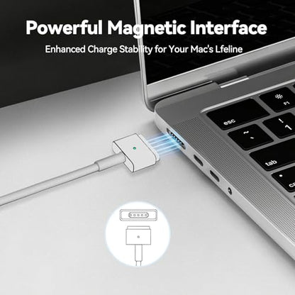 45W MacBook Air Charger - Magnetic Type, Mag2 T Interface - Compatible with 11-inch and 13-inch MacBook Air Models from 2012 to 2017. Laptop Power Adapter