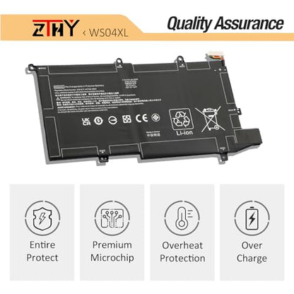 WS04XL Laptop Battery Replacement for HP Spectre X360 14-EA000 14T-EA000 | 14-EA0510la 14-EA0007NA 14-EA0023DX 14-ea0378ng 14-EA0002NI 14-EA0520NA L97352-2D1 L97357-005 WS04066XL 66.52Wh 4Cell - size: 9.65*5.12*0.2 inch WS04XL