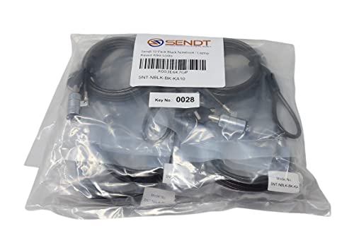 Sendt 10 Pack Black Notebook/Laptop Keyed Alike Locks