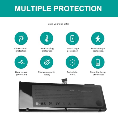 ASUNCELL A1382 A1286 Laptop Battery for 15 inch MacBook Pro 8,2 9,1 MacBook Pro Battery A1286 (Mid 2012 Early 2011 Late 2011) - color: A1382