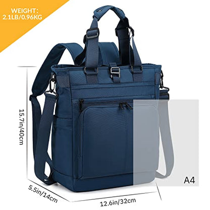 mygreen Tokyo Tote Messenger Backpack Convertible Tote Bag and Backpack, Fits 15.6" Laptop - color: Blue