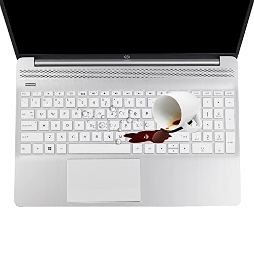 Keyboard Cover for 17.3" HP Laptop 17-by 17-by2053cl 17-by4633dx 17-by0061st 17-by0021dx, HP Envy 17m-ae011 17m-ae111 /17.3 hp 17-bs Series 17-bs010 17-bs020 17-bs019 17-bs049 /15.6" HP Envy X360 15 - color: White
