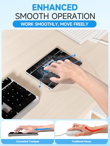 Wireless Bluetooth Trackpad for Windows 10 & 11, 3-in-1 Connectivity Modes,High Precision Control, Portable Multi-Touch Gestures touchpad for PC & Laptop (Black)