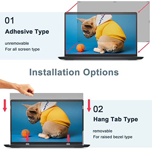 IPROKKO Laptop Privacy Screen 13.3 Inch Compatible With Hp, Dell, Acer, Lenovo, Thinkpad, Samsung, Asus, Sony, Removable 16:9 Aspect Laptop Privacy Shield, Anti Blue Light Glare 13.3 Inch Laptop Priva - size: 13.3" (16:9)