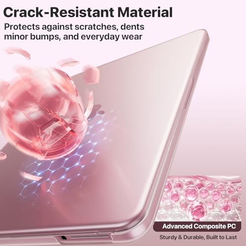 Soonjet for MacBook Neo Case 13 inch 2026 A3404 Clear Mac Laptop Cover | 100% Color Match, Blush Pink Matte, Protective Hard Shell, Ultra Thin & Light, Anti Crack Fingerprint Scratch, Durable - color: Blush Clear