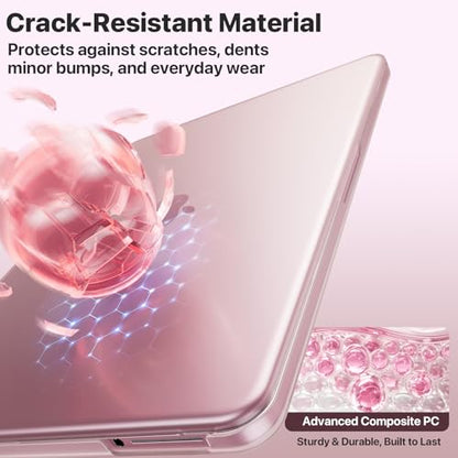 Soonjet for MacBook Neo Case 13 inch 2026 A3404 Clear Mac Laptop Cover | 100% Color Match, Blush Pink Matte, Protective Hard Shell, Ultra Thin & Light, Anti Crack Fingerprint Scratch, Durable - color: Blush Clear