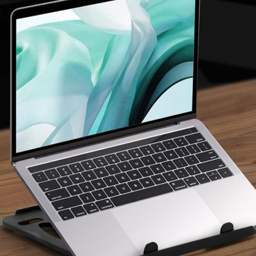 360 Degree Rotation Portable Desktop Bracket Foldable Laptop Tablets Holder for Ergonomic Adjustable Stand Portable Stand - color: White
