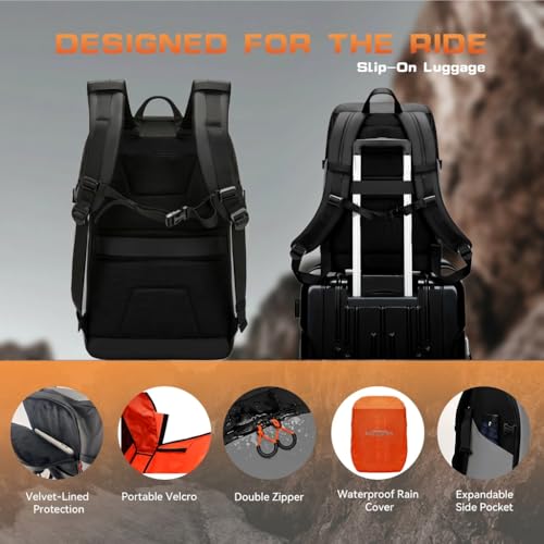 Motorcycle Helmet Backpack Large Capacity Reflective Waterproof Laptop Backpack with Padded Electronics Compartment Mochilas Para Motociclistas for Cycling Hiking Riding