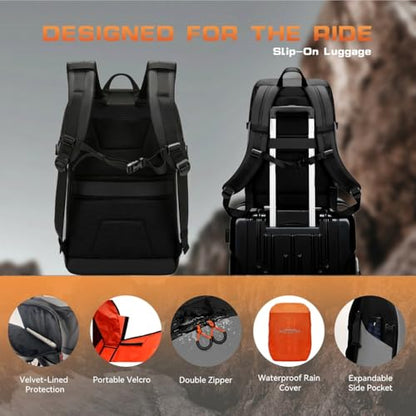 Motorcycle Helmet Backpack Large Capacity Reflective Waterproof Laptop Backpack with Padded Electronics Compartment Mochilas Para Motociclistas for Cycling Hiking Riding