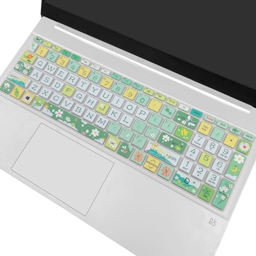 Keyboard Cover for 15.6 HP Laptop 15-fc 15-fd 15t-fd 15z-fc Series, HP Pavilion 15-eg 15t-eg 15-eh 15-er, 17z-ca 17-cn 17-cp 17z-cp Series, Spring Flowers - color: Spring Flowers