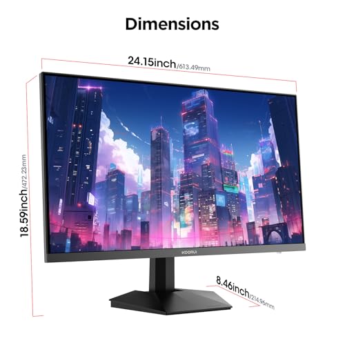 KOORUI 27 Inch 1440p Gaming Monitor, 200Hz Fast IPS, 1ms, HDR400 G2721P | Adaptive Sync, 95% DCI-P3, HDMI2.0/DP1.4, VESA Mount for PC, Console, Streaming and Dual-Screen Setups - size: 27"/WQHD/200Hz/IPS