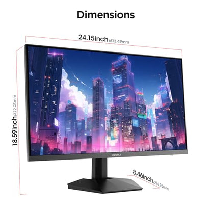 KOORUI 27 Inch 1440p Gaming Monitor, 200Hz Fast IPS, 1ms, HDR400 G2721P | Adaptive Sync, 95% DCI-P3, HDMI2.0/DP1.4, VESA Mount for PC, Console, Streaming and Dual-Screen Setups - size: 27"/WQHD/200Hz/IPS