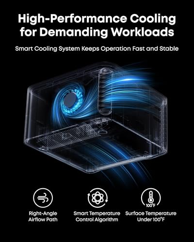 Anker Prime TB5 Docking Station, 14-in-1 Thunderbolt 5 Dock for Laptops | 120Gbps Max Data Transfer, Up to 8K, Dual Display, 140W Max Charging, Ethernet, SD/TF, Cooling System, for TBT 5/4 Laptops