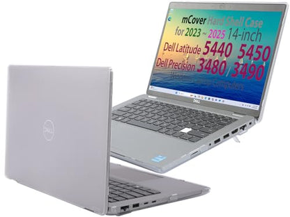 mCover Case ONLY Compatible for 2023～2025 14" Dell Latitude 5440 5450 Series/Precision 3480 3490 Series Windows Notebook Computer (NOT Fitting Any Other Dell Models) - Clear - color: Clear
