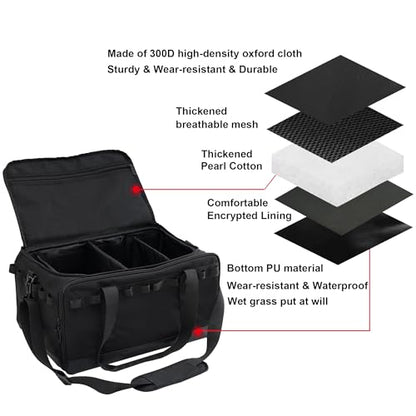 35L Multi-functional Duffle Bag, Waterproof Shoe & Picnic Camping Organizer, 3 Adjustable Dividers for Travel, Sports, GYM - style: Upgrade Style
