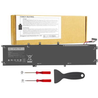 Fancy Buying 97Wh 6GTPY Laptop Battery for Dell XPS 15 9550 9560 9570 7590 Inspiron 15 7500 7501 7590 7591 Vostro 7500 7590 i7-7700HQ 5D91C GPM03 4GVGH 1P6KD 5XJ28 5D91C 5041C D1545 D1645 D1745 - size: 13.5*3.34*0.27inch 6GTPY