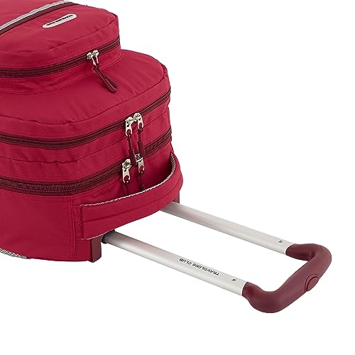 Travelers Club 20" Rolling Backpack with Laptop Compartment, Red - color: Red, size: 20 Inch