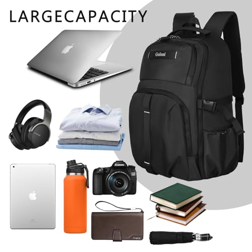 Goloni Airline Approved Travel Backpack 35L - Under Seat Carry On, Water Resistant 15.6 Inch Laptop Compartment for Men Women Work Travel,Black - color: Black