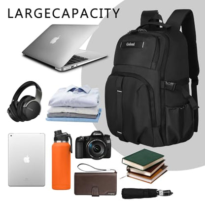 Airline Approved Travel Backpack 35L - Under Seat Carry On, Water Resistant 15.6 Inch Laptop Compartment for Men Women Work Travel,Black - color: Black