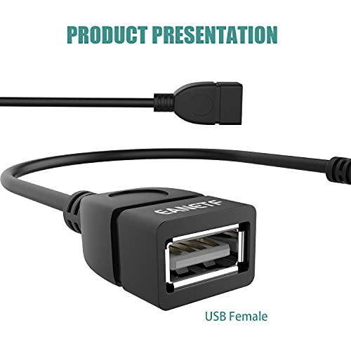 Eanetf USB to Aux Audio Adapter, 2PCS 3.5mm Male to USB Female for Playing Music with U-Disk in Your Car,orked only When Your CAR 3.5mm AUX Port Must has Audio decoding Function- No Power Supply
