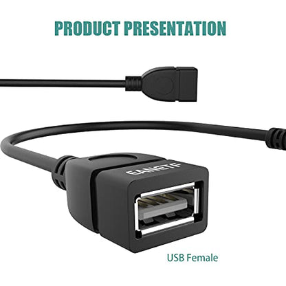 Eanetf USB to Aux Audio Adapter, 2PCS 3.5mm Male to USB Female for Playing Music with U-Disk in Your Car,orked only When Your CAR 3.5mm AUX Port Must has Audio decoding Function- No Power Supply