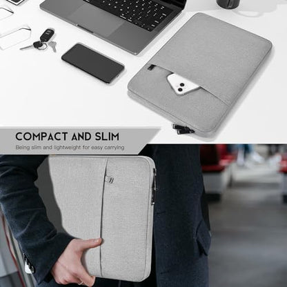 17 inch Laptop Sleeve Case for HP 17.3 Laptop, Pavilion 17, Envy 17, ASUS Vivobook 17, Acer Chromebook 17, Dell Inspiron 17, Lenovo IdeaPad 17, Water-Resistant 17.3 Computer Carrying Bag(Grey) - color: Grey, size: 17.3 inch