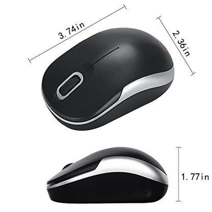 MCSaite Wireless Numeric Keypad & Mouse Combo - Use One Receiver Wireless Number Pad Keyboard and Mouse for Laptop Desktop